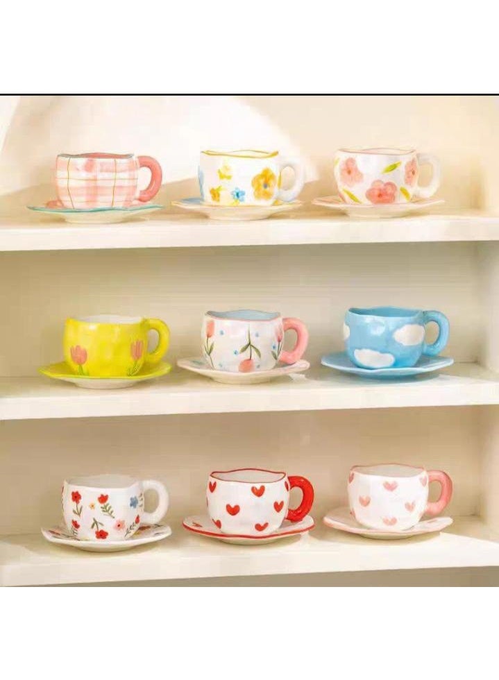 مج بورسلين كافيه حجم كبير بالطبق مستورد. كوليكشن جديد من المجات البورسلين شي إن المميزه - Image 2